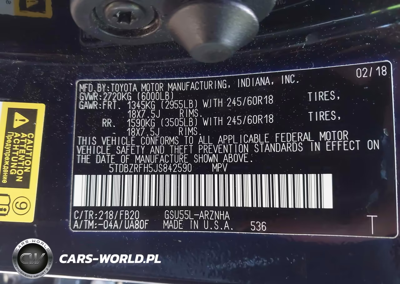 2018 Toyota Highlander Le VIN:5TDBZRFH5JS842590 - 9