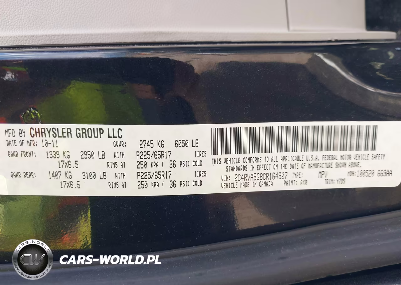 2012 Volkswagen Routan Se VIN:2C4RVABG8CR164907 - 9