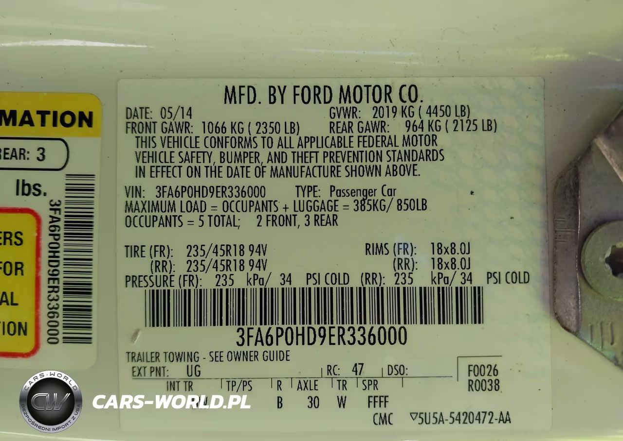 2014 Ford Fusion Se VIN:3FA6P0HD9ER336000 - 9
