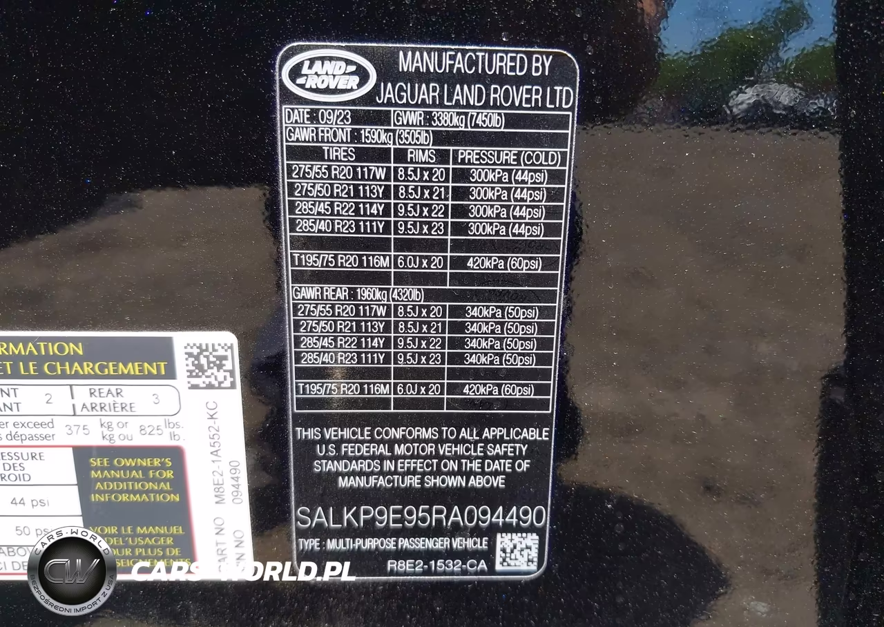 2024 Land Rover Range Rover P530 Se VIN:SALKP9E95RA094490 - 9