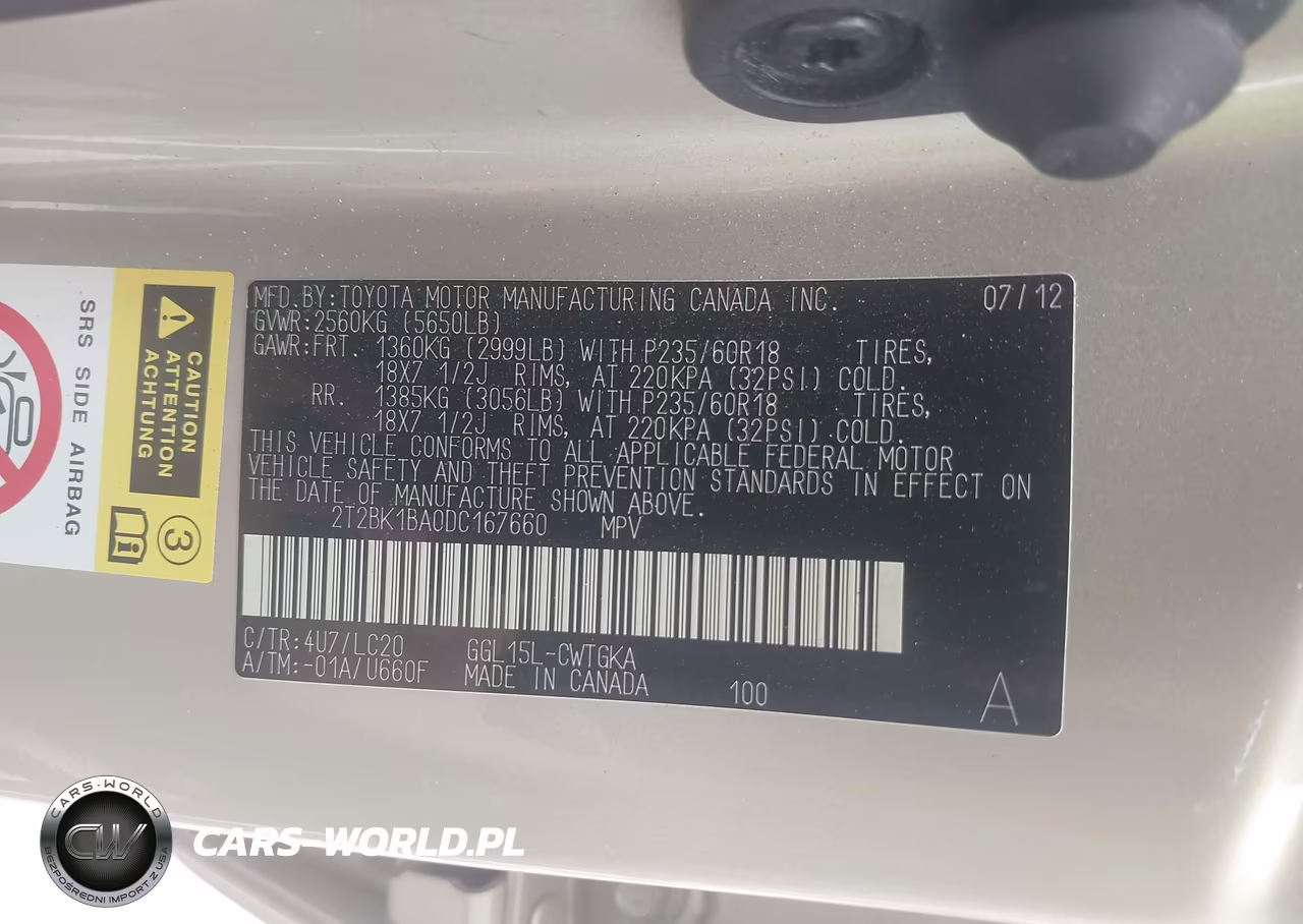 2013 Lexus Rx 350 VIN:2T2BK1BA0DC167660 - 9
