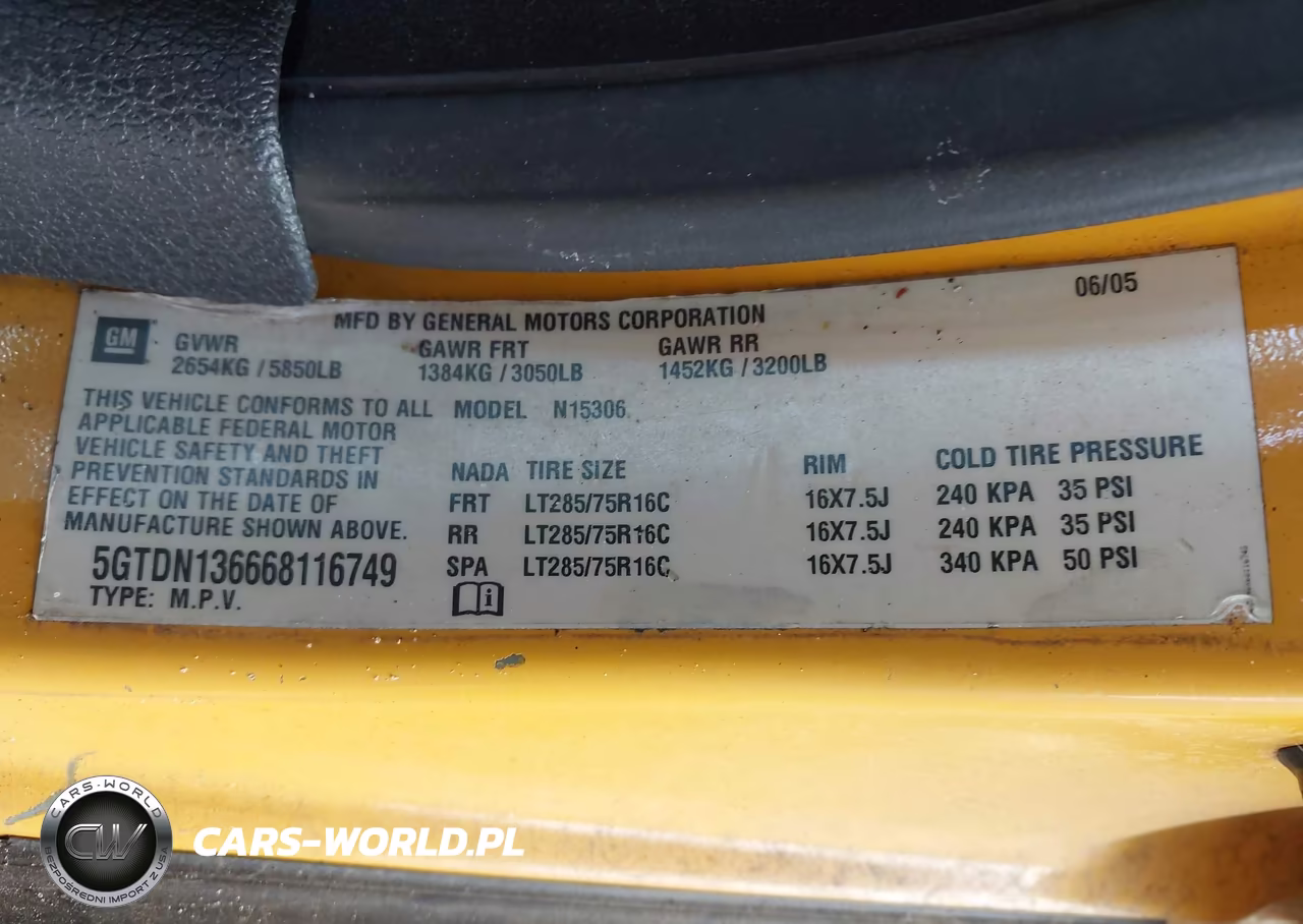 2006 Hummer H3 Suv VIN:5GTDN136668116749 - 9