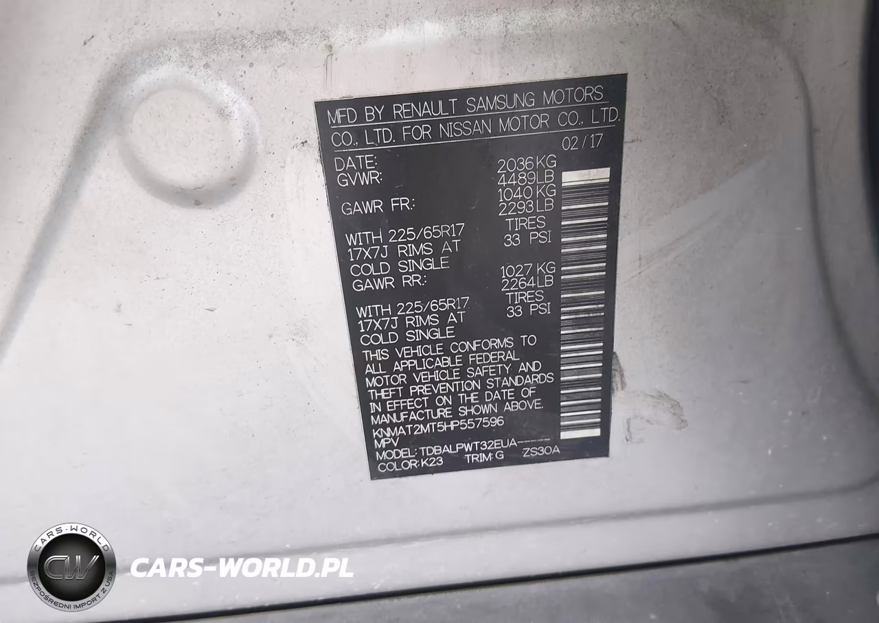 2017 Nissan Rogue S VIN:KNMAT2MT5HP557596 - 9