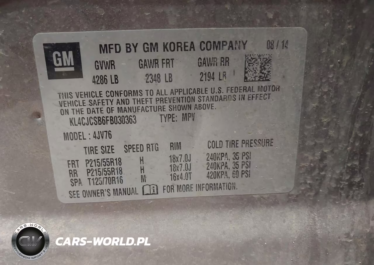2015 Buick Encore Leather VIN:KL4CJCSB6FB030363 - 9