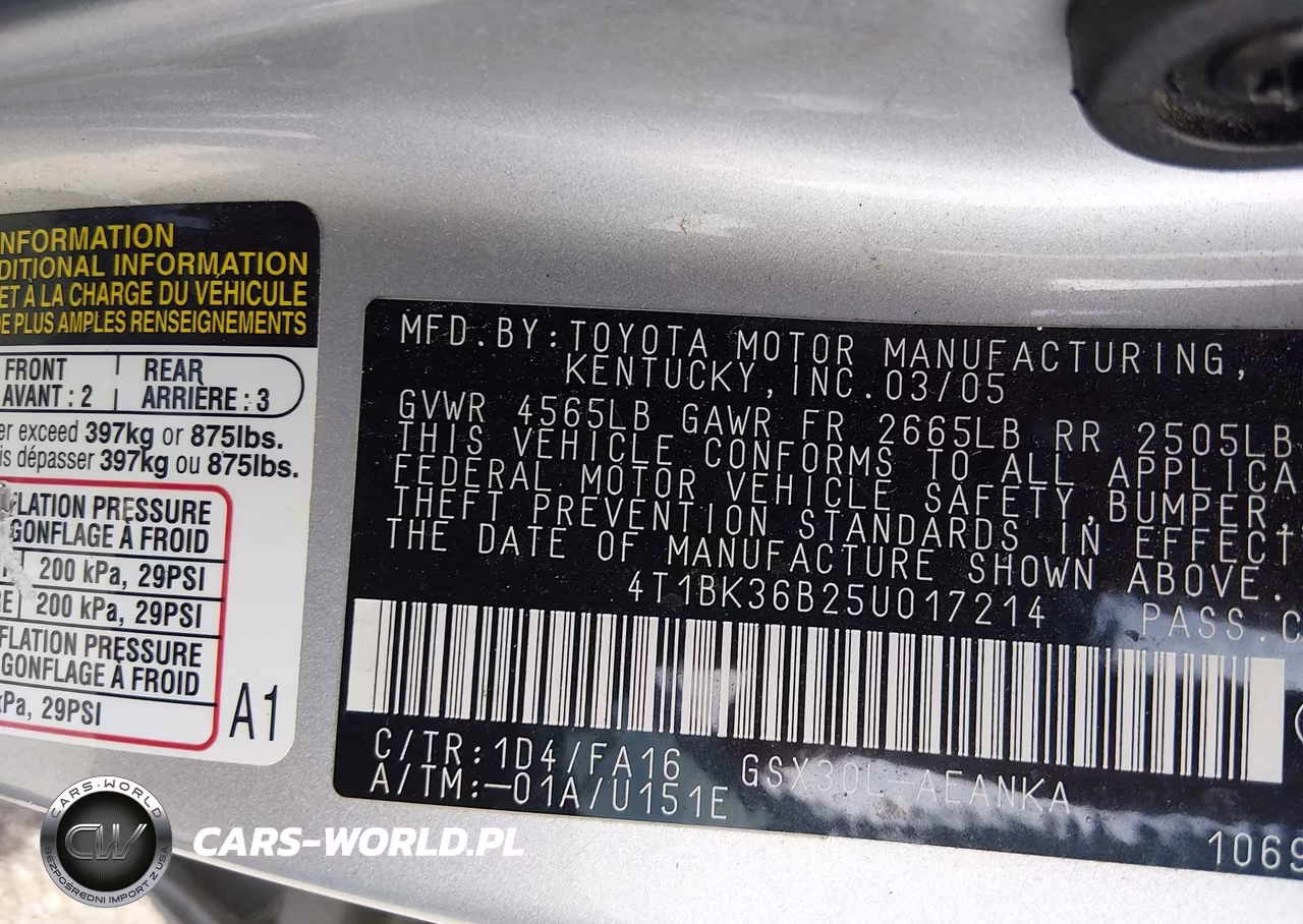 2005 Toyota Avalon Xl VIN:4T1BK36B25U017214 - 9
