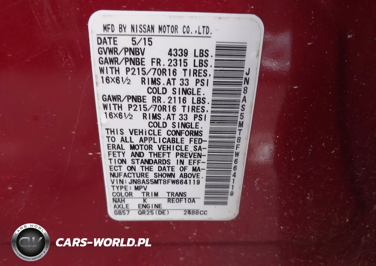 2015 Nissan Rogue Select S VIN:JN8AS5MT8FW664119 - 9