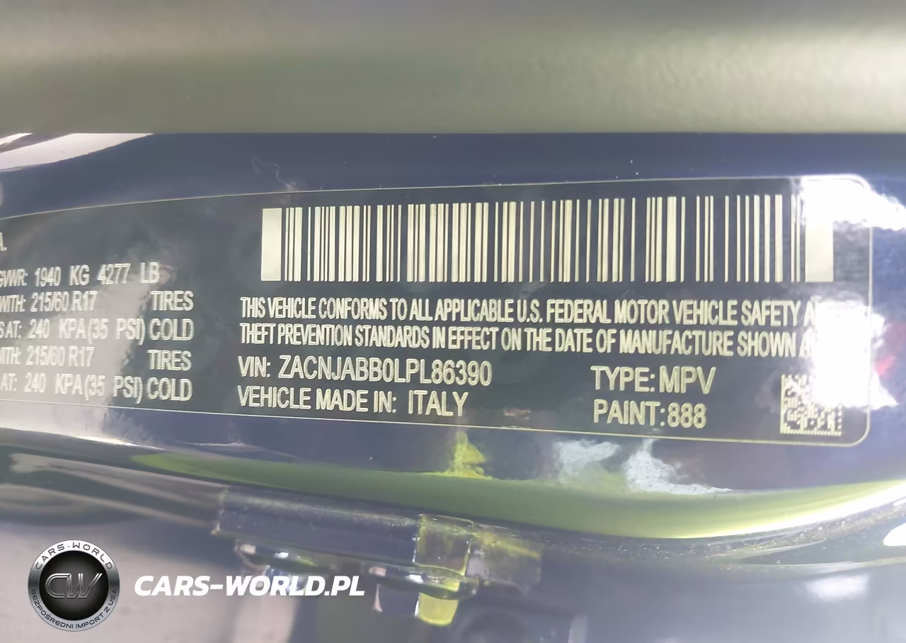 2020 Jeep Renegade Altitude Fwd VIN:ZACNJABB0LPL86390 - 9