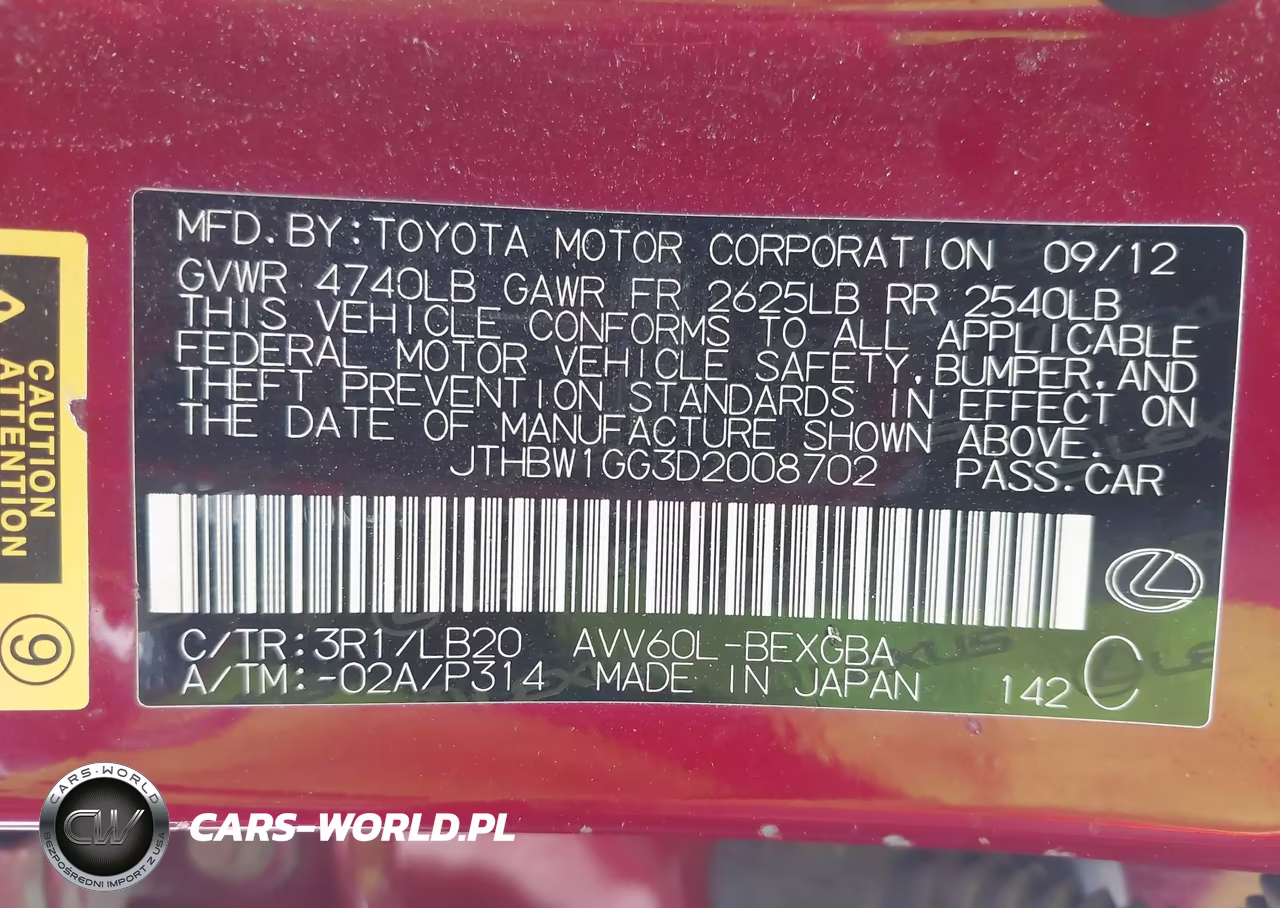 2013 Lexus Es 300H VIN:JTHBW1GG3D2008702 - 9