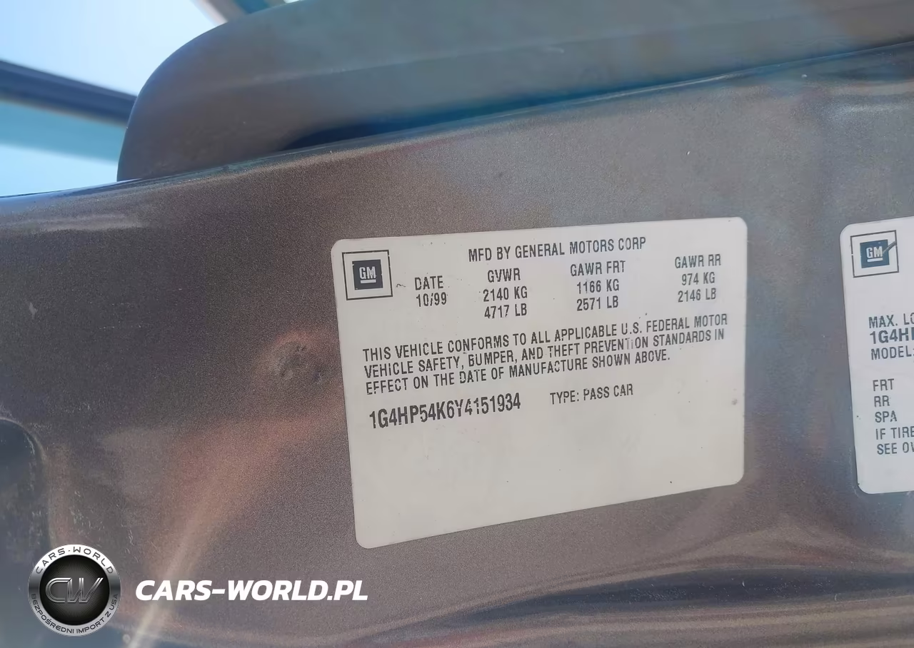 2000 Buick Lesabre Custom VIN:1G4HP54K6Y4151934 - 9