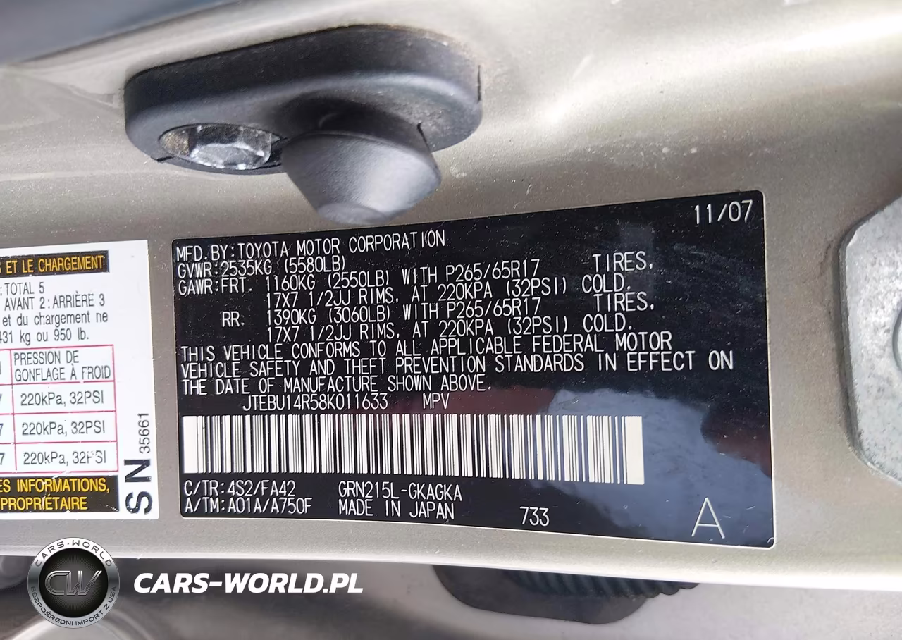 2008 Toyota 4Runner Sr5 V6 VIN:JTEBU14R58K011633 - 9