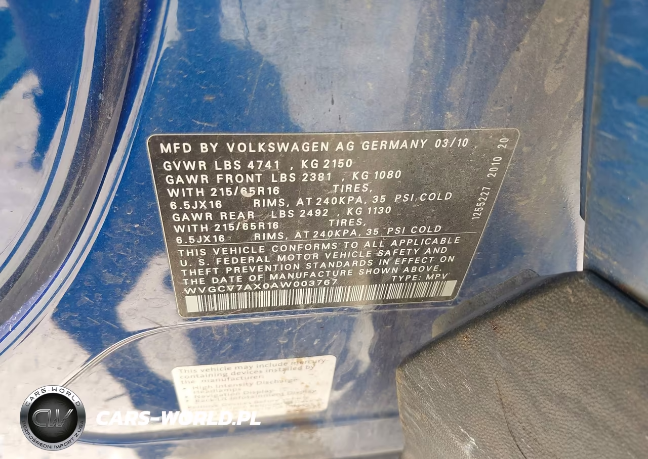 2010 Volkswagen Tiguan S VIN:WVGCV7AX0AW003767 - 9