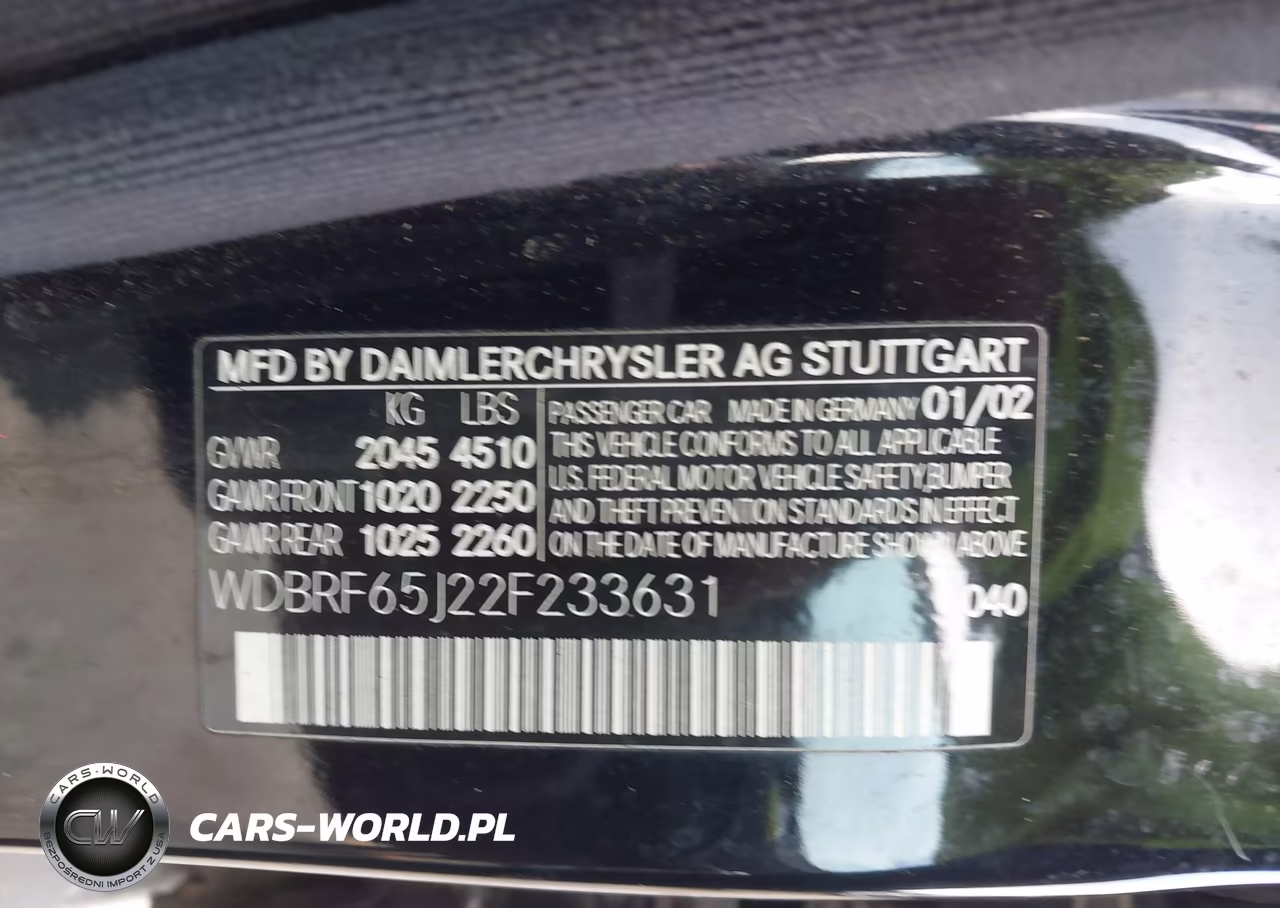 2002 Mercedes-Benz C 32 Amg VIN:WDBRF65J22F233631 - 9