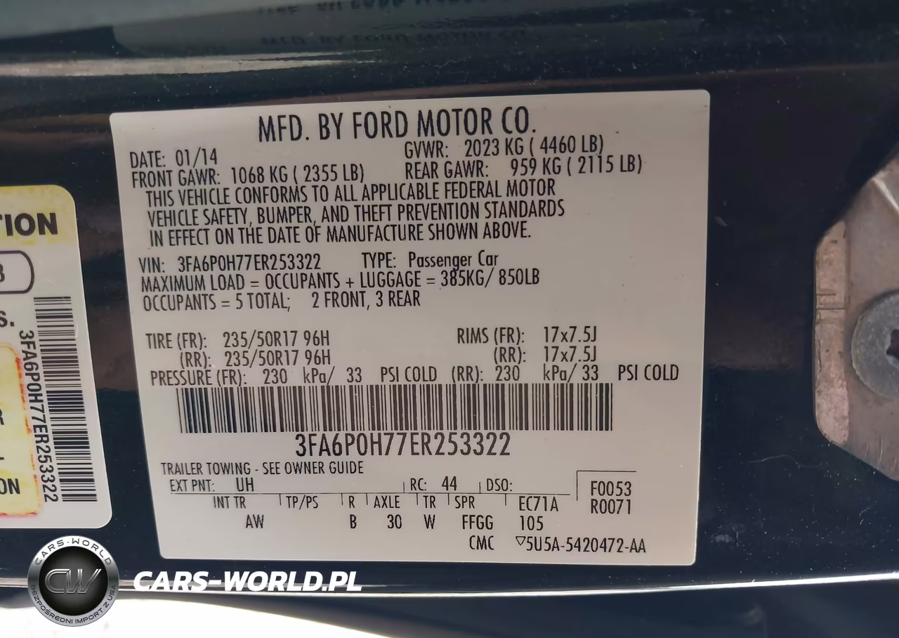 2014 Ford Fusion Se VIN:3FA6P0H77ER253322 - 9