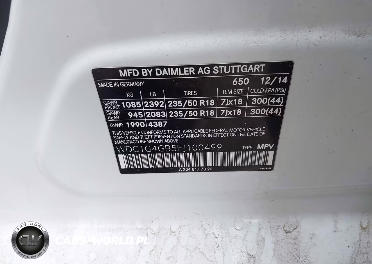 2015 Mercedes-Benz Gla 250 4Matic VIN:WDCTG4GB5FJ100499 - 9