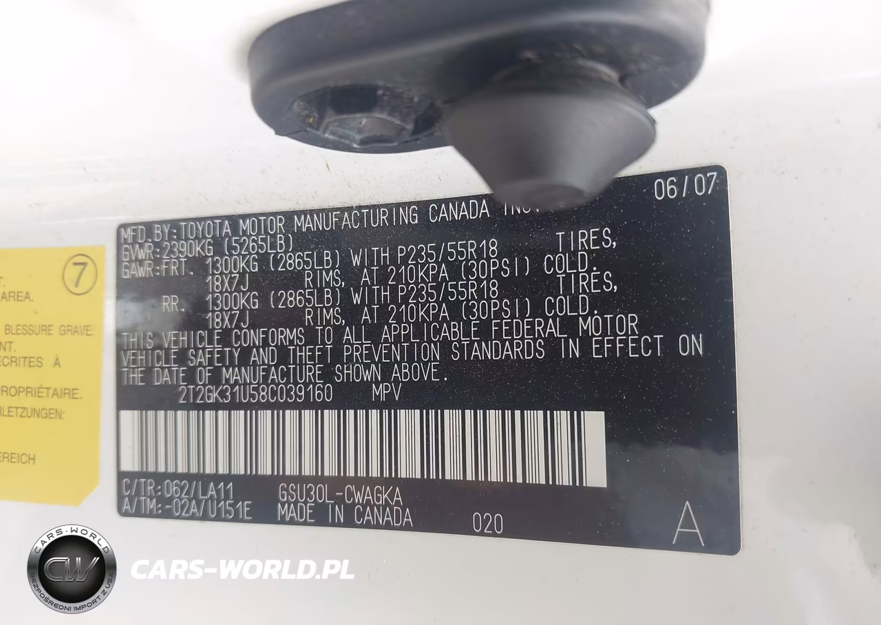 2008 Lexus Rx 350 VIN:2T2GK31U58C039160 - 9