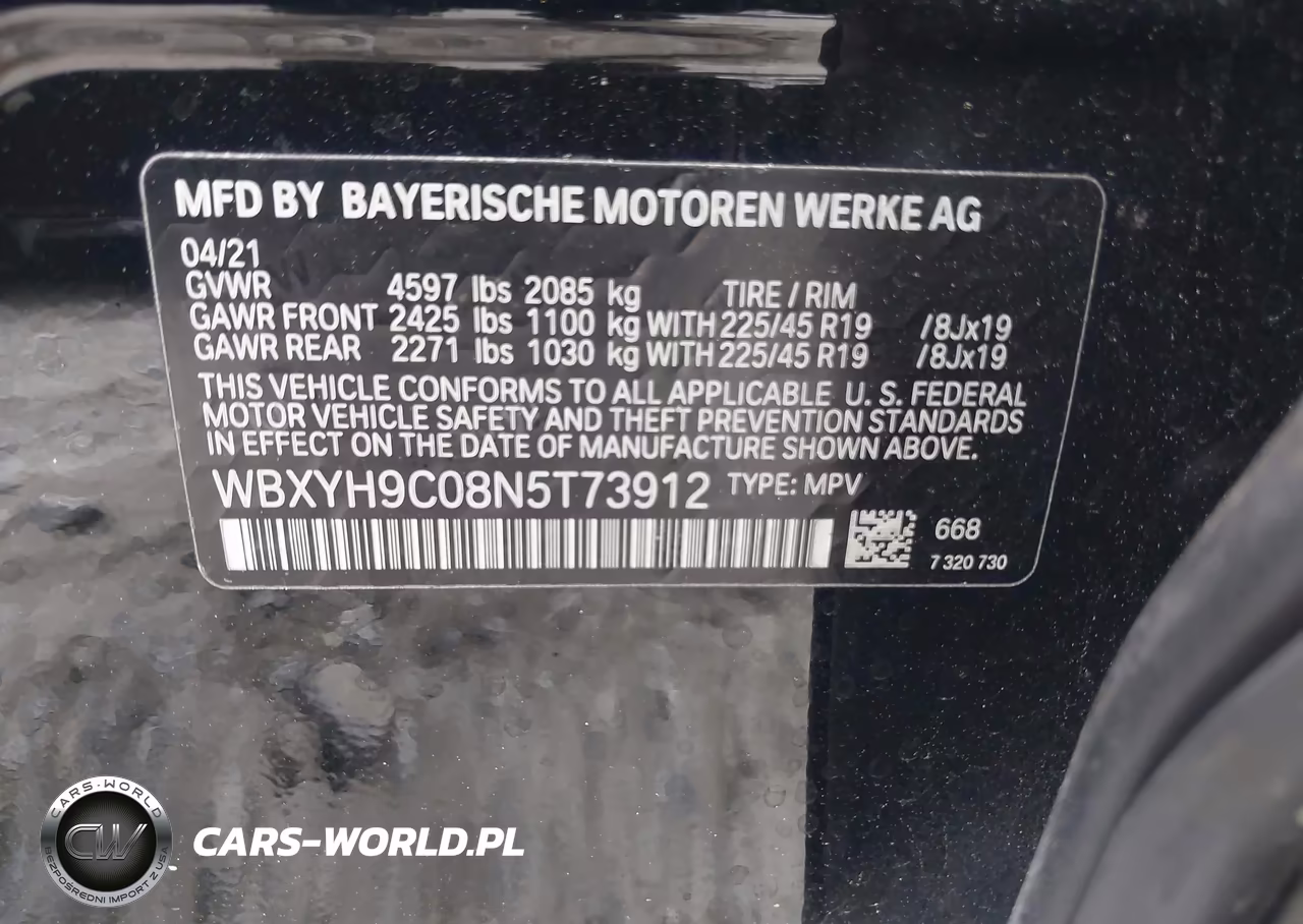 2022 BMW X2 Sdrive28I VIN:WBXYH9C08N5T73912 - 9