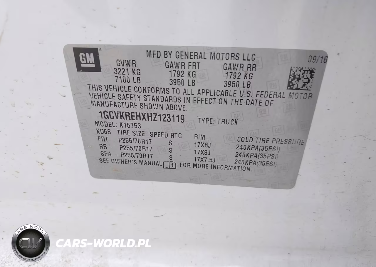 2017 Chevrolet Silverado 1500 1Lt VIN:1GCVKREHXHZ123119 - 9