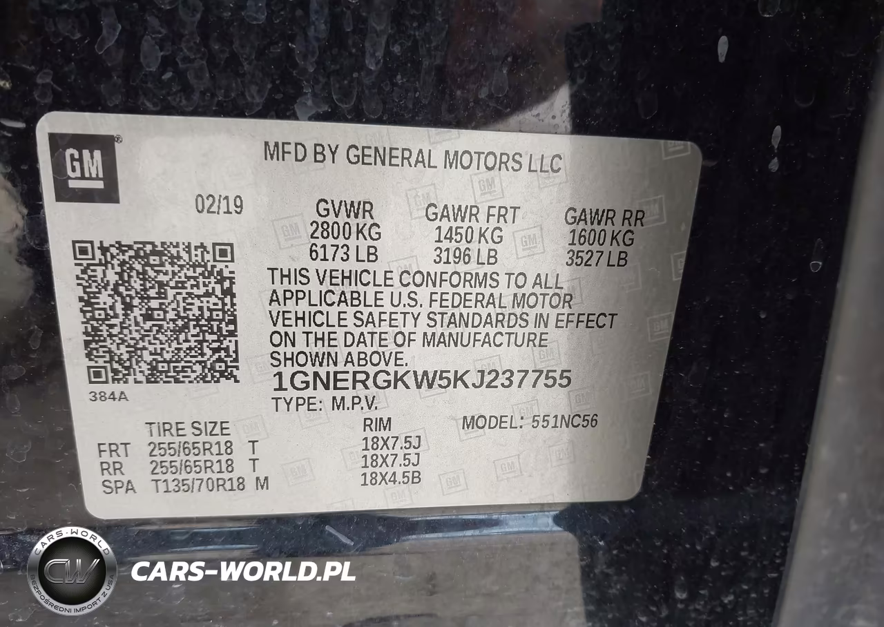 2019 Chevrolet Traverse 1Lt VIN:1GNERGKW5KJ237755 - 9