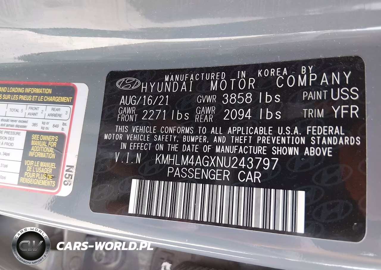 2022 Hyundai Elantra Sel VIN:KMHLM4AGXNU243797 - 9
