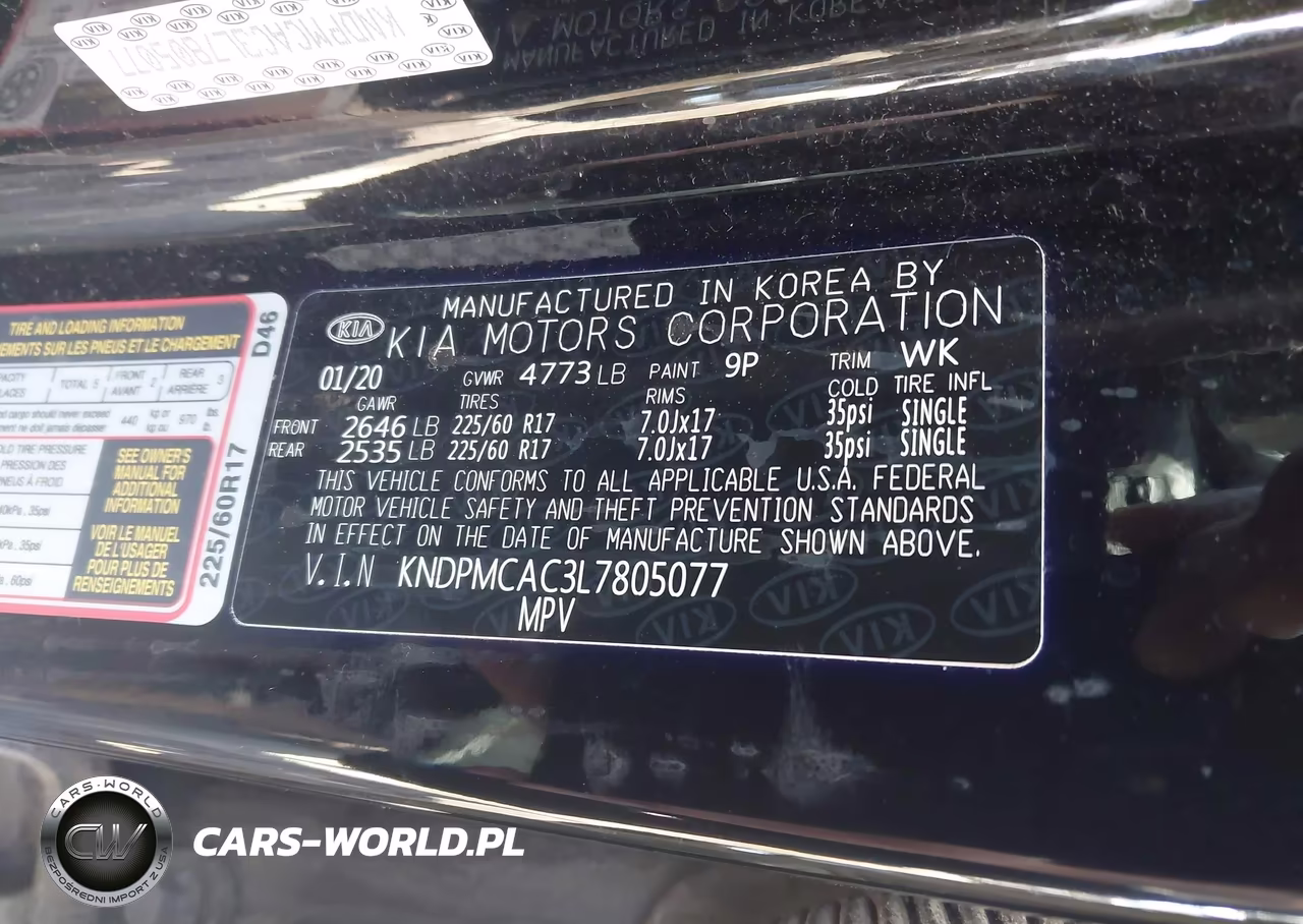 2020 Kia Sportage Lx VIN:KNDPMCAC3L7805077 - 9