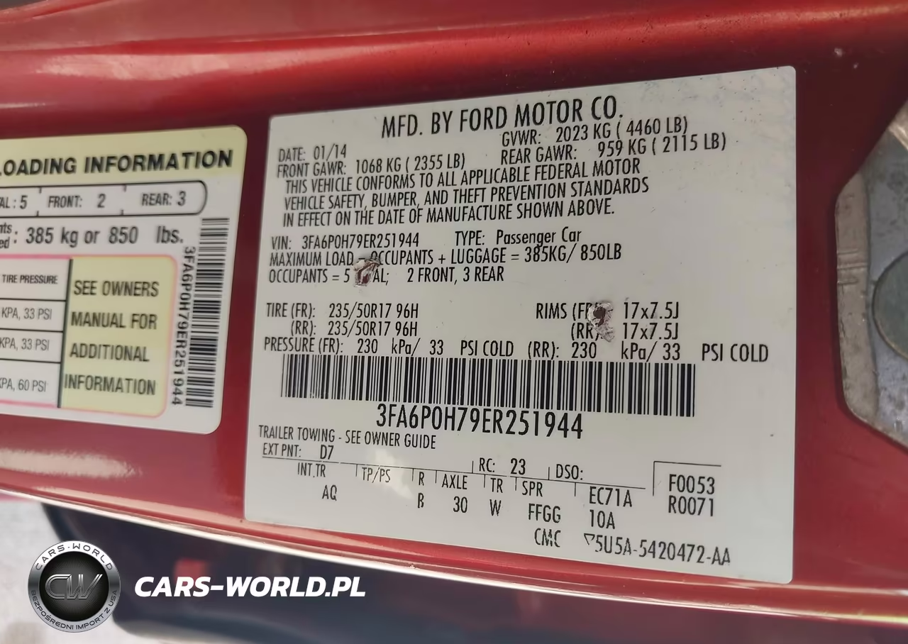 2014 Ford Fusion Se VIN:3FA6P0H79ER251944 - 9