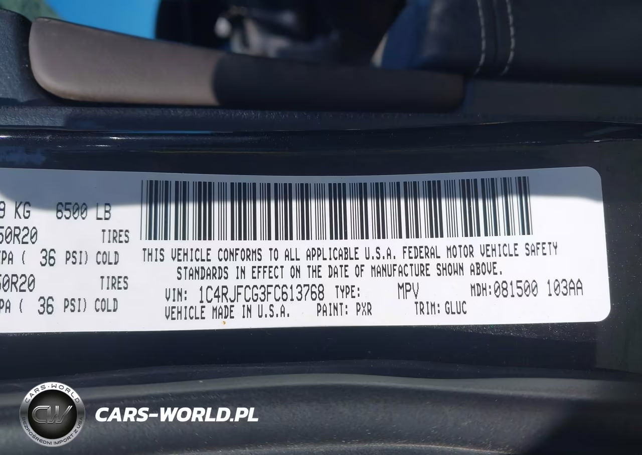 2015 Jeep Grand Cherokee Overland VIN:1C4RJFCG3FC613768 - 9