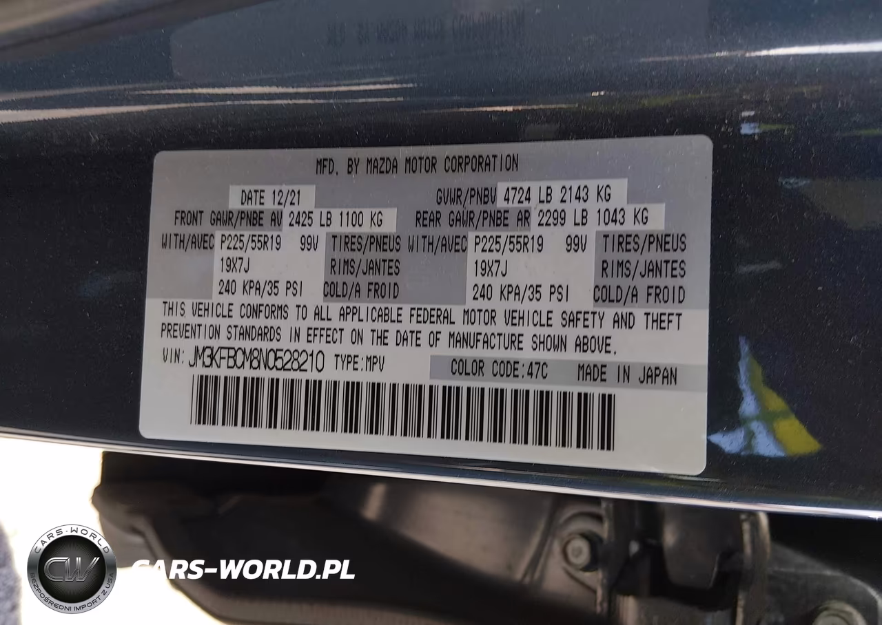 2022 Mazda Cx-5 2.5 S Carbon Edition VIN:JM3KFBCM8N0528210 - 9