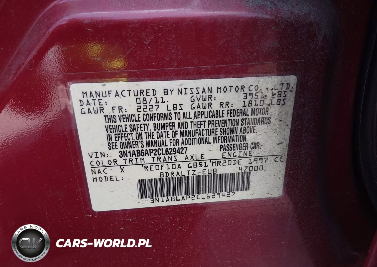 2012 Nissan Sentra 2.0 S VIN:3N1AB6AP2CL629427 - 9