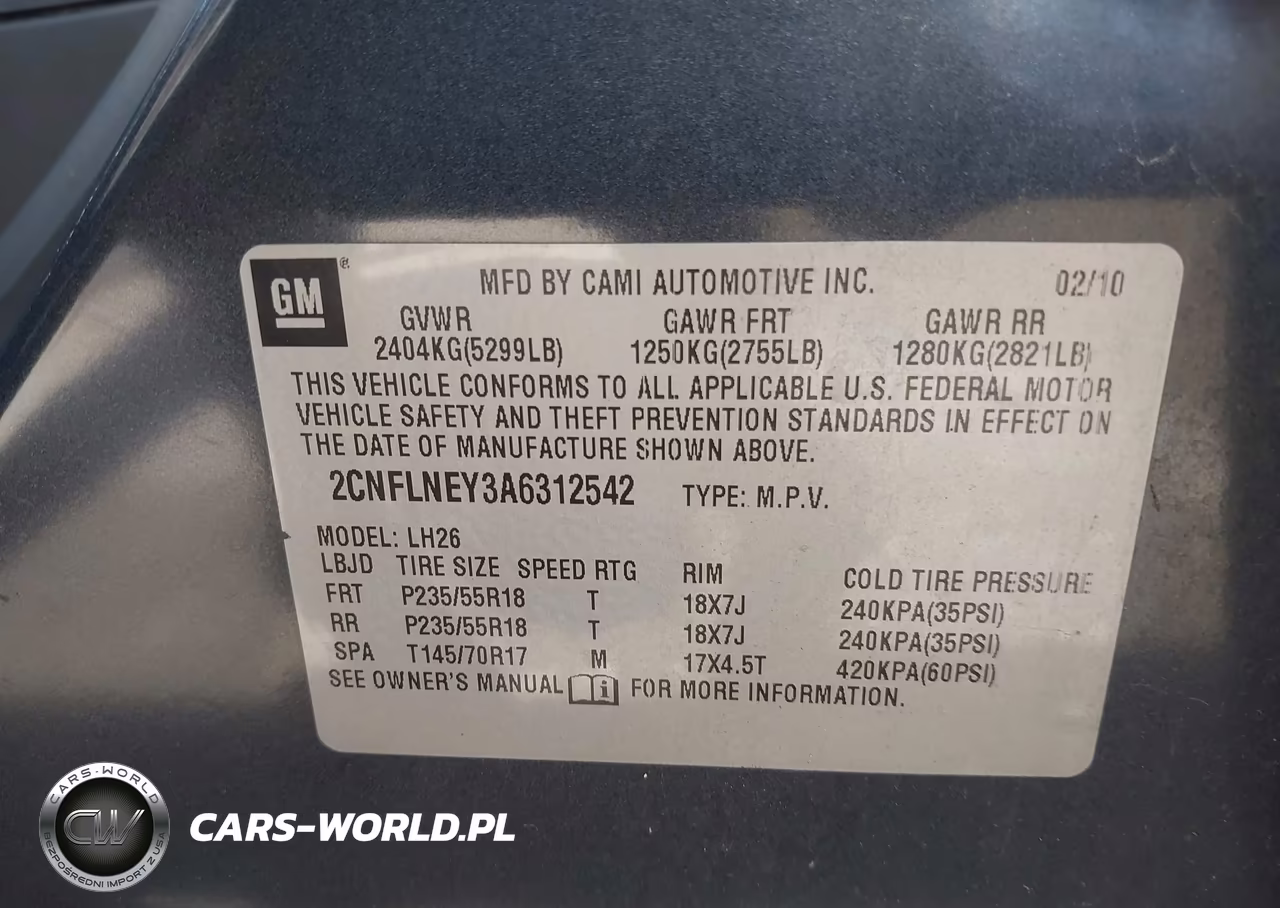 2010 Chevrolet Equinox Lt VIN:2CNFLNEY3A6312542 - 9