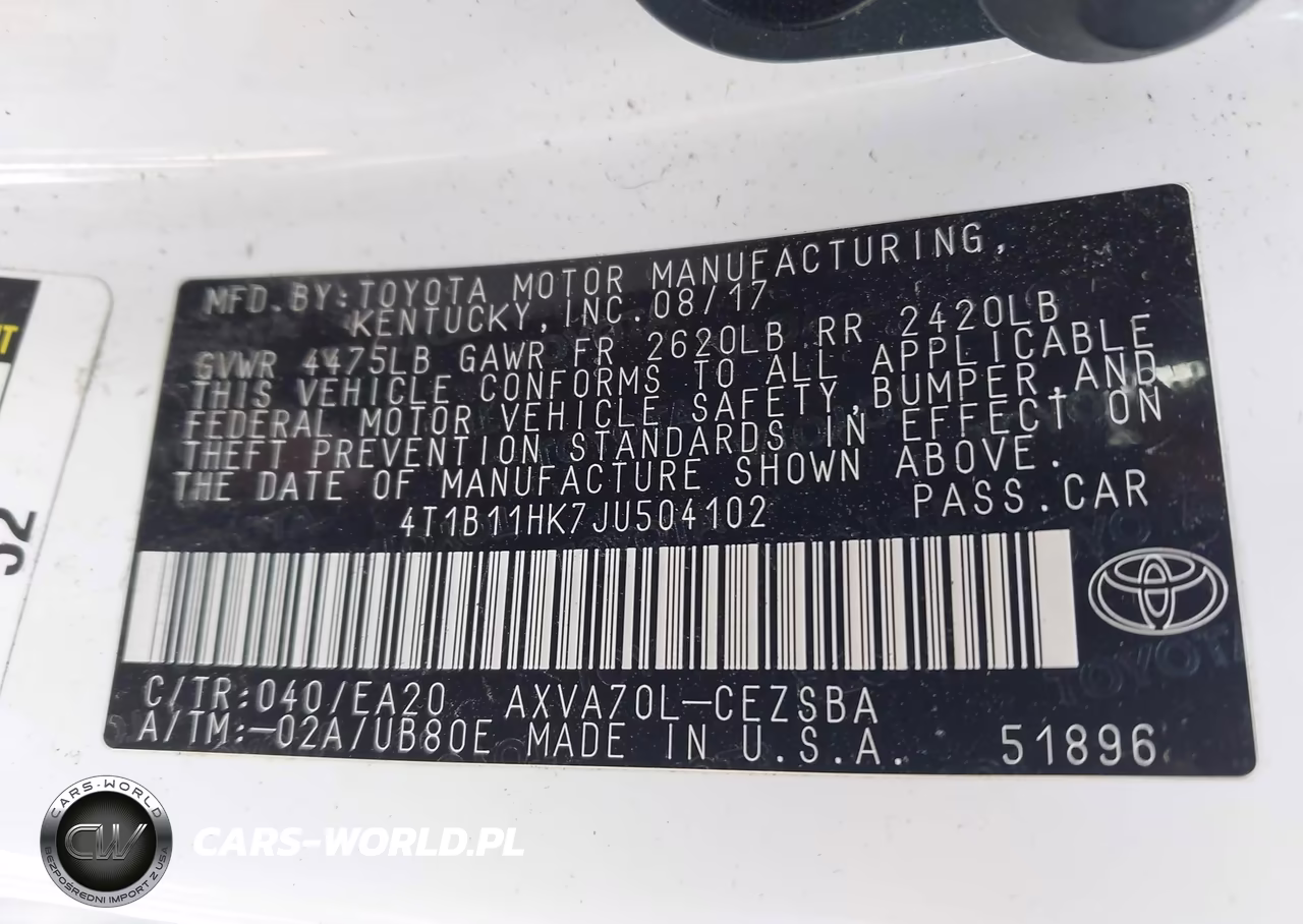 2018 Toyota Camry Se VIN:4T1B11HK7JU504102 - 9