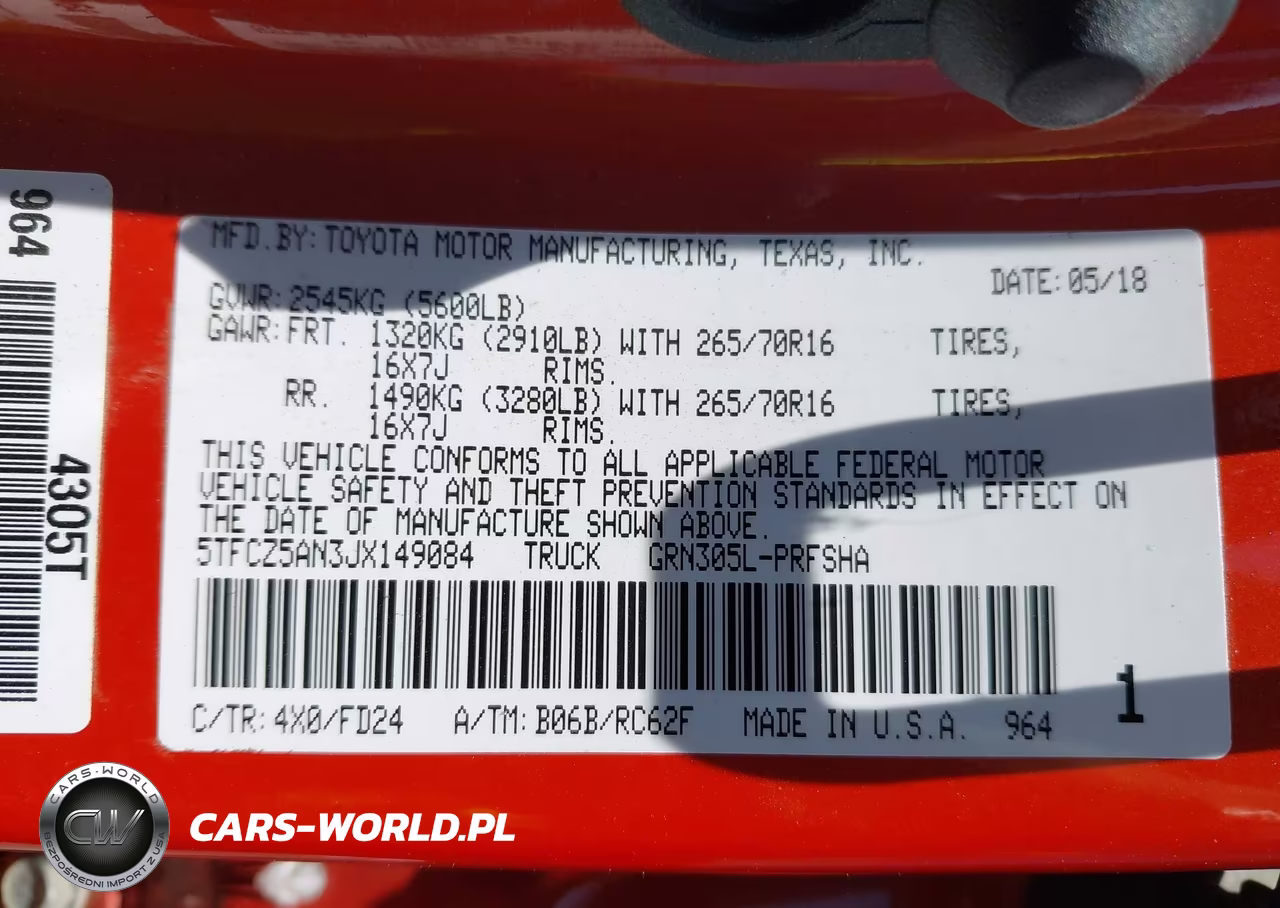 2018 Toyota Tacoma Trd Off Road VIN:5TFCZ5AN3JX149084 - 9