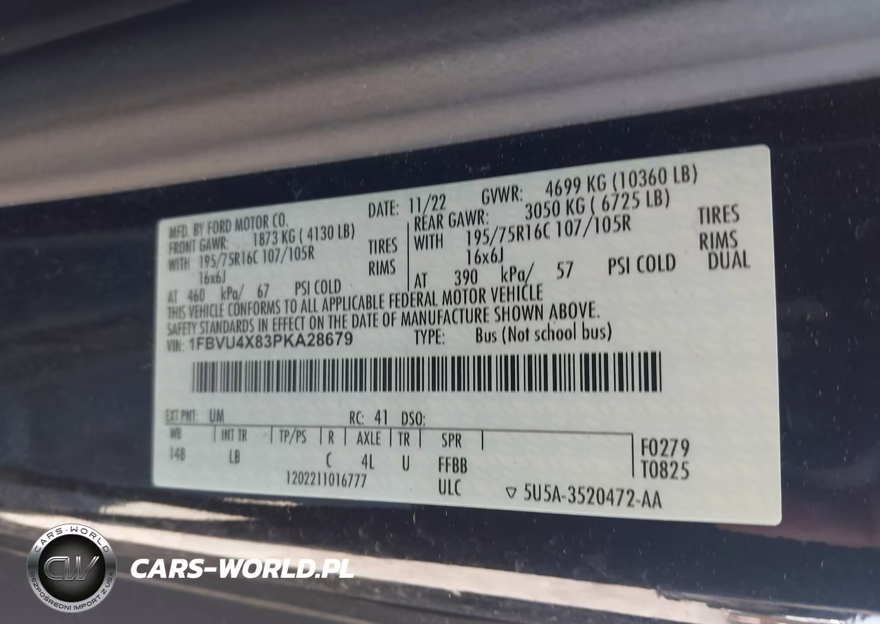 2023 Ford Transit-350 Passenger Van Xlt VIN:1FBVU4X83PKA28679 - 8