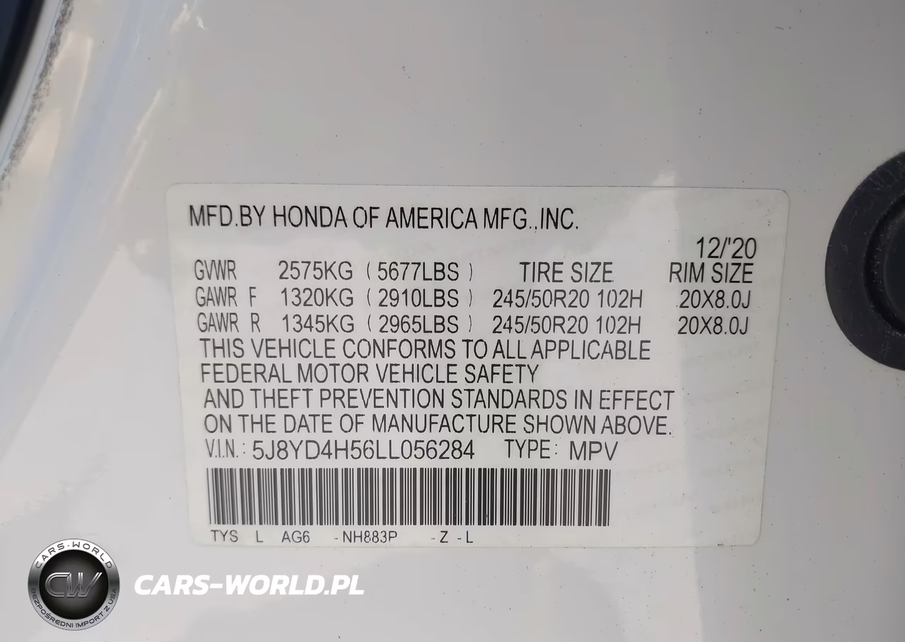 2020 Acura Mdx Technology Package VIN:5J8YD4H56LL056284 - 9