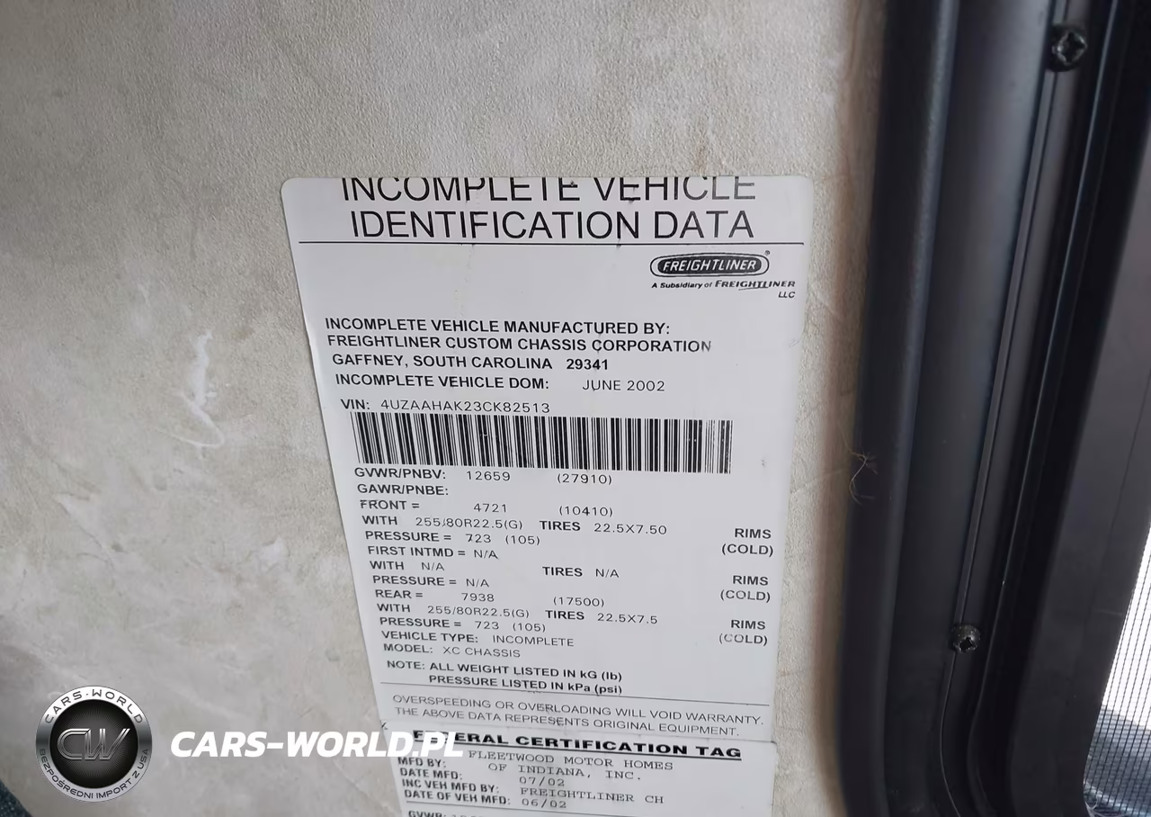2003 Freightliner Chassis X Line Motor Home VIN:4UZAAHAK23CK82513 - 9