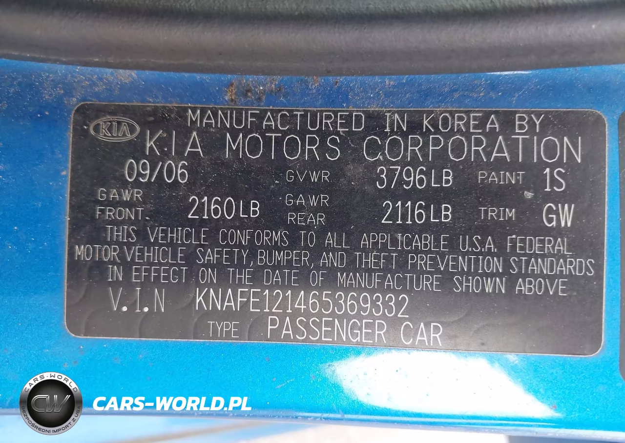 2006 Kia Spectra Ex-Lx-Sx VIN:KNAFE121465369332 - 9