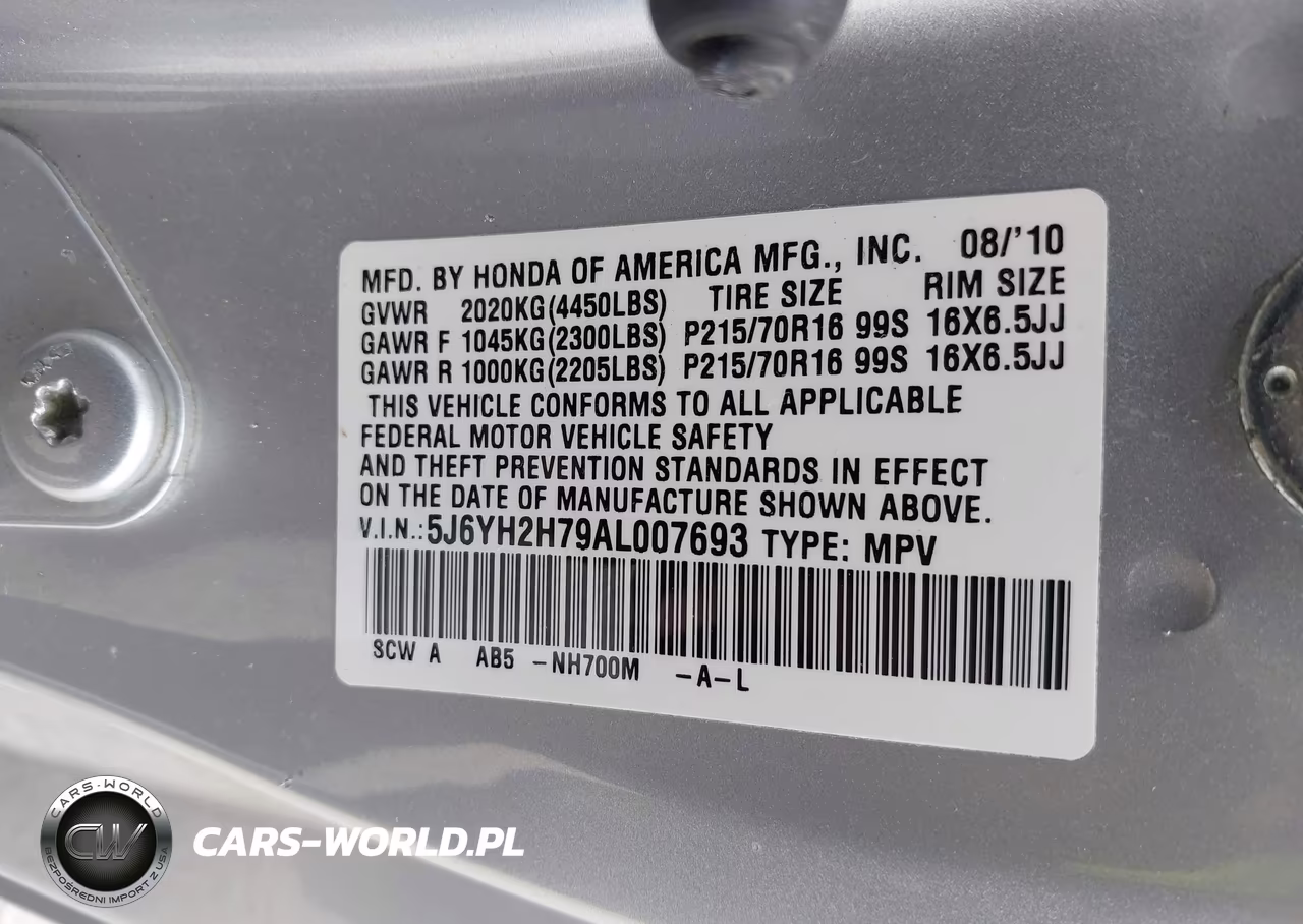 2010 Honda Element Ex VIN:5J6YH2H79AL007693 - 9