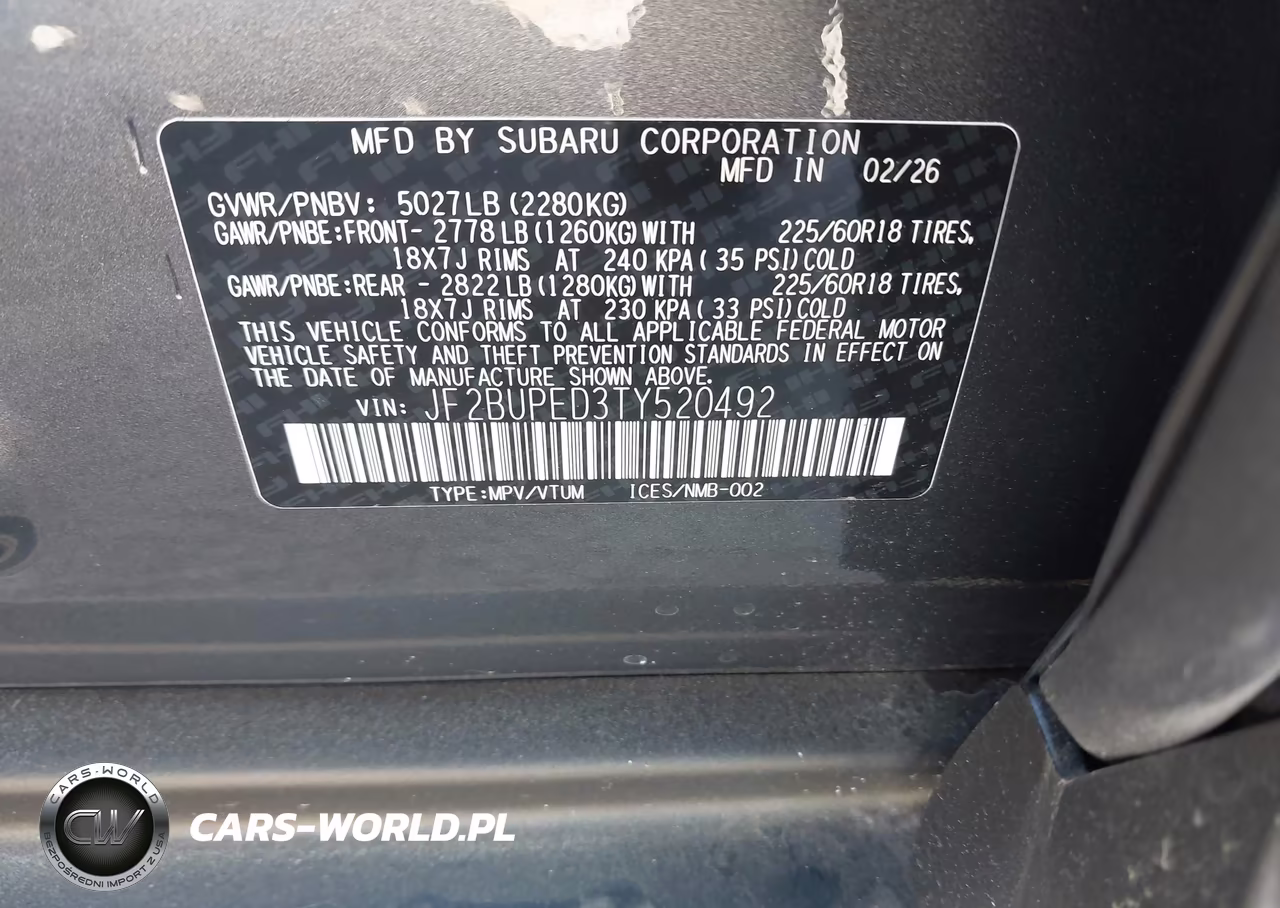 2026 Subaru Outback Touring VIN:JF2BUPED3TY520492 - 9