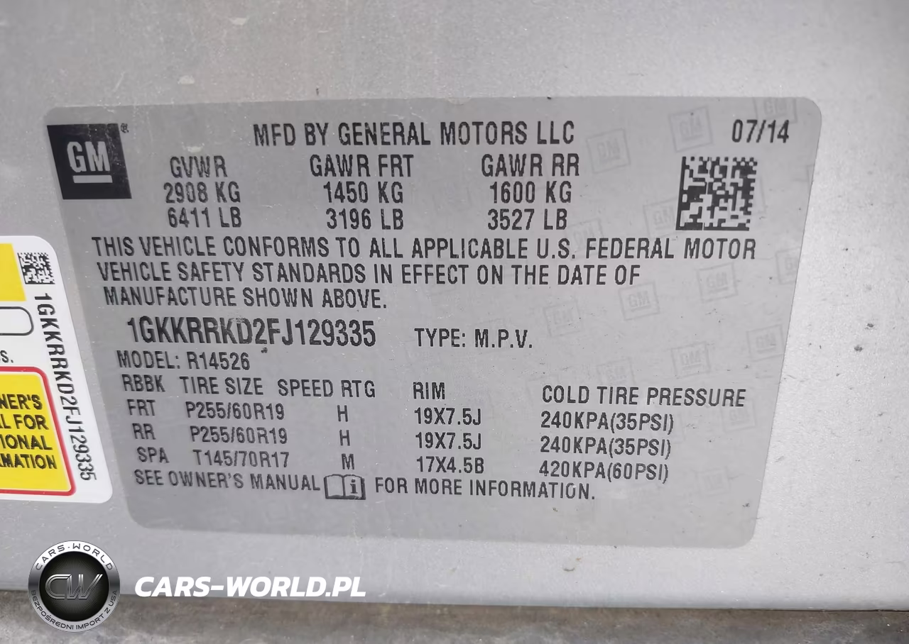 2015 GMC Acadia Slt-1 VIN:1GKKRRKD2FJ129335 - 9