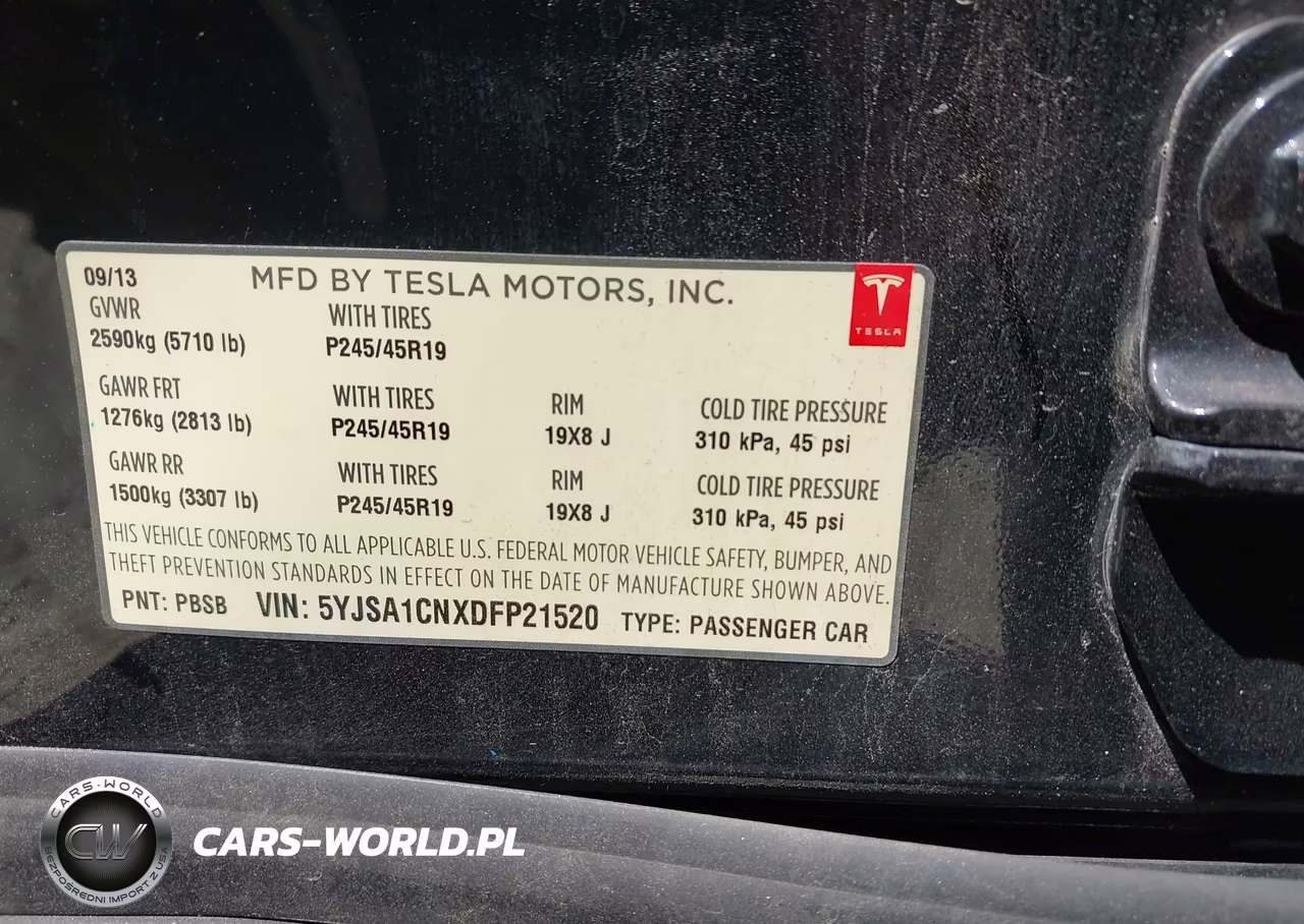 2013 Tesla Model S VIN:5YJSA1CNXDFP21520 - 9