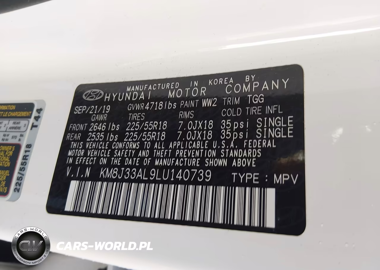 2020 Hyundai Tucson Sel VIN:KM8J33AL9LU140739 - 9