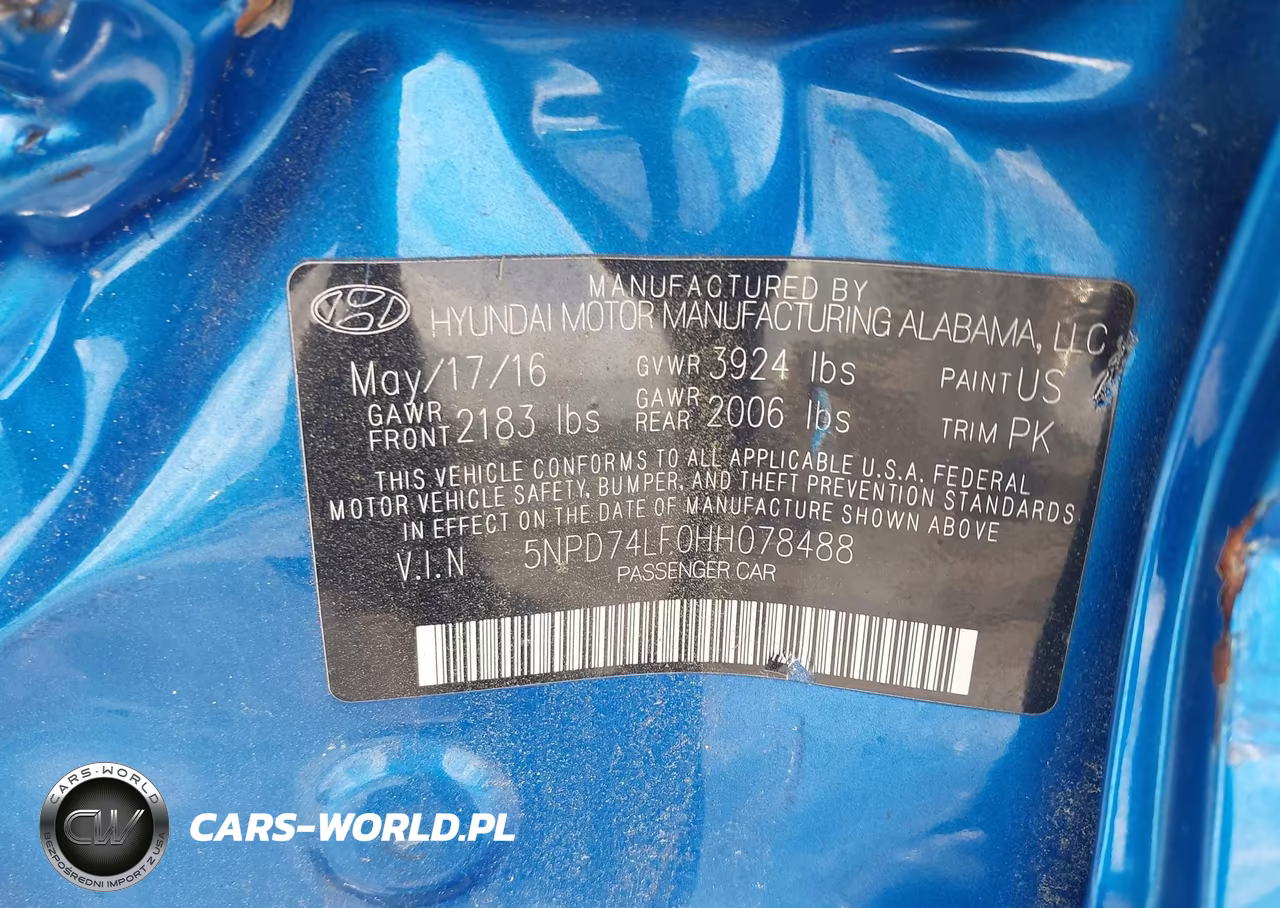 2017 Hyundai Elantra Se VIN:5NPD74LF0HH078488 - 9