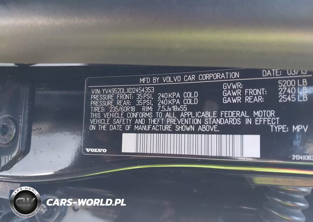 2013 Volvo Xc60 3.2 Premier VIN:YV4952DLXD2454353 - 9
