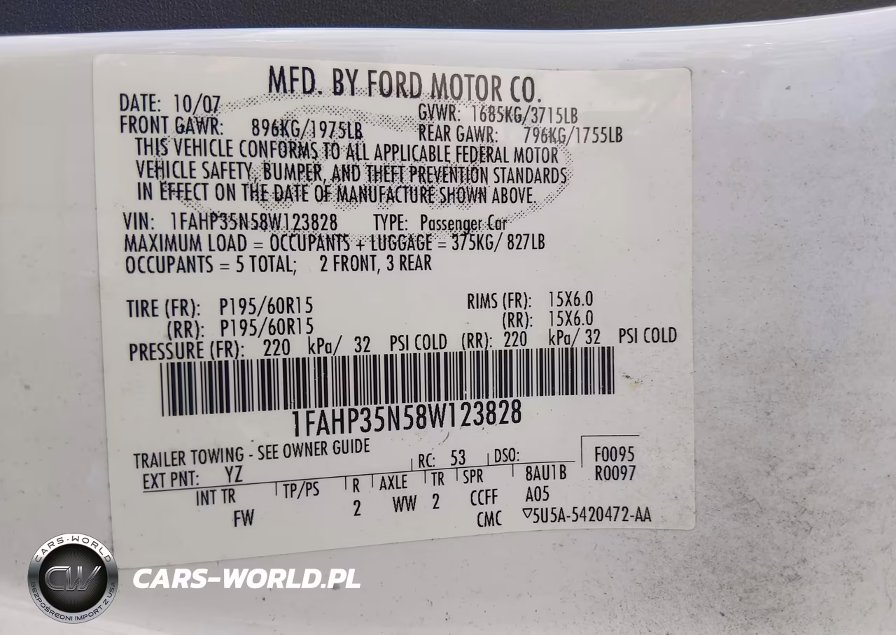 2008 Ford Focus Se-Ses VIN:1FAHP35N58W123828 - 9