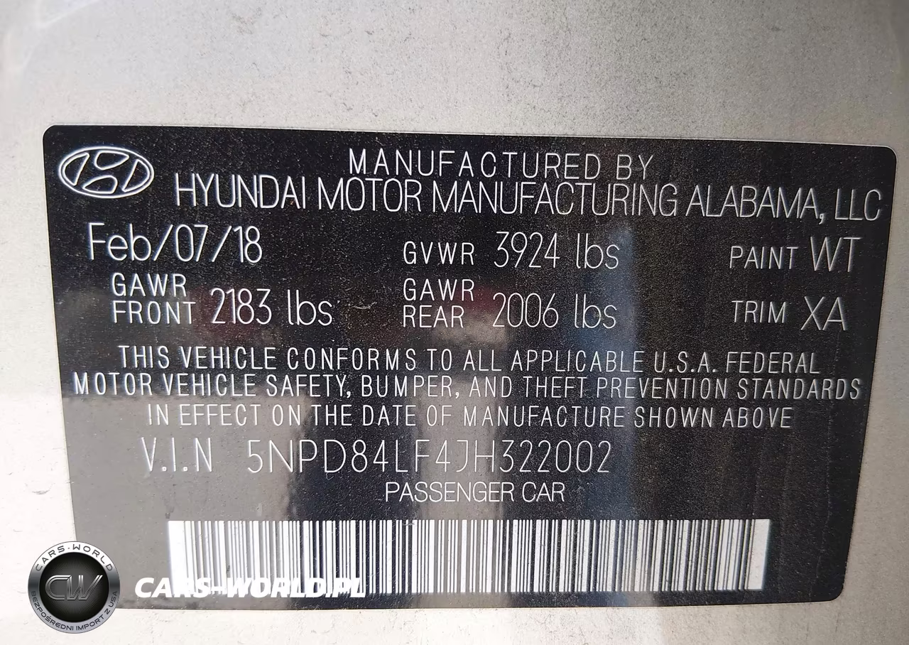 2018 Hyundai Elantra Sel VIN:5NPD84LF4JH322002 - 9