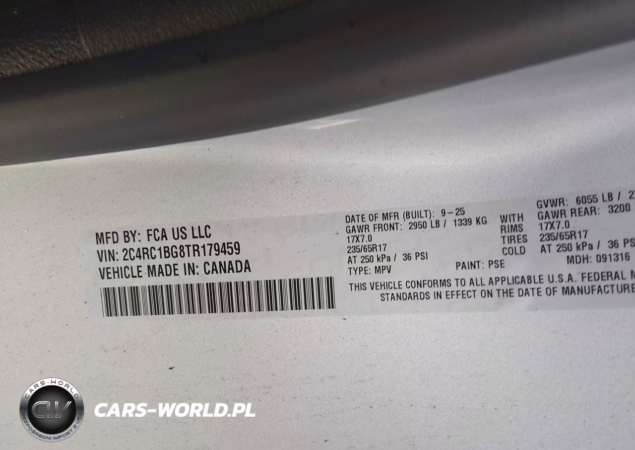 2026 Chrysler Pacifica Select VIN:2C4RC1BG8TR179459 - 9