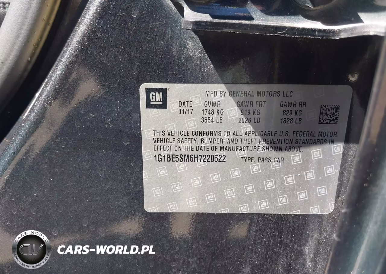 2017 Chevrolet Cruze Lt Auto VIN:1G1BE5SM6H7220522 - 9