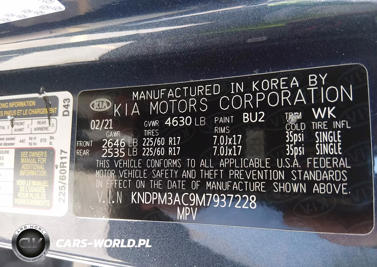 2021 Kia Sportage Lx VIN:KNDPM3AC9M7937228 - 9