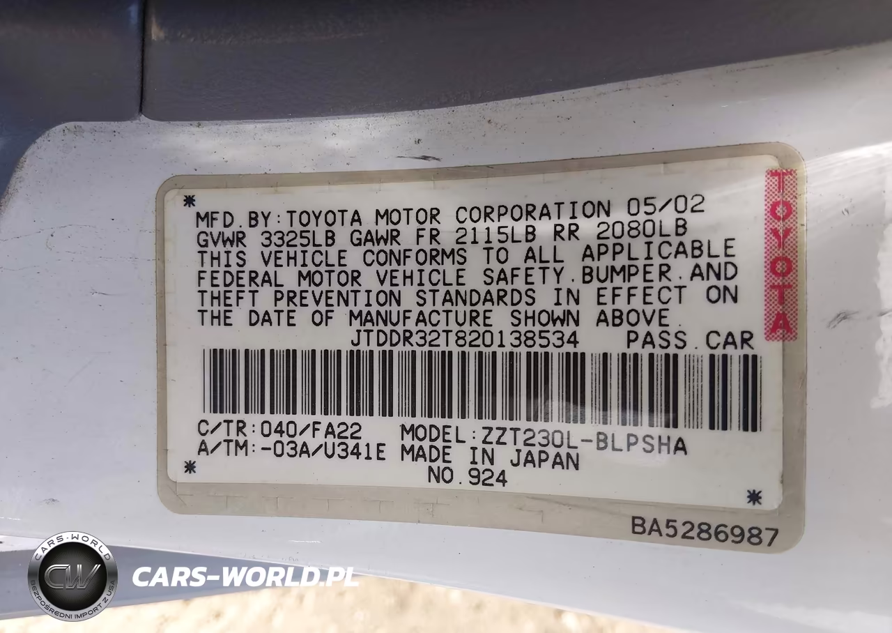 2002 Toyota Celica Gt VIN:JTDDR32T820138534 - 9