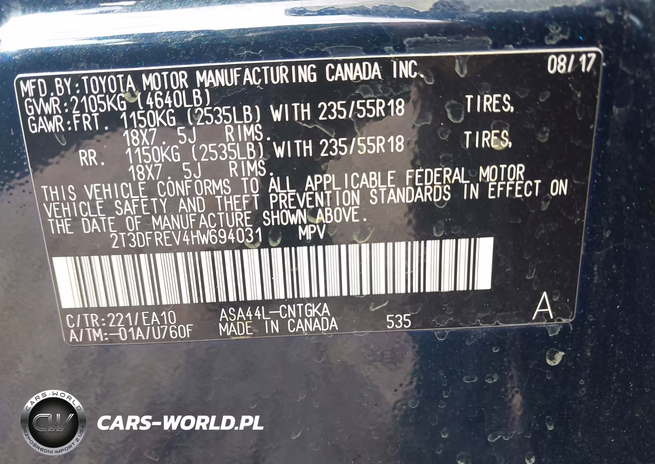 2017 Toyota Rav4 Platinum VIN:2T3DFREV4HW694031 - 9