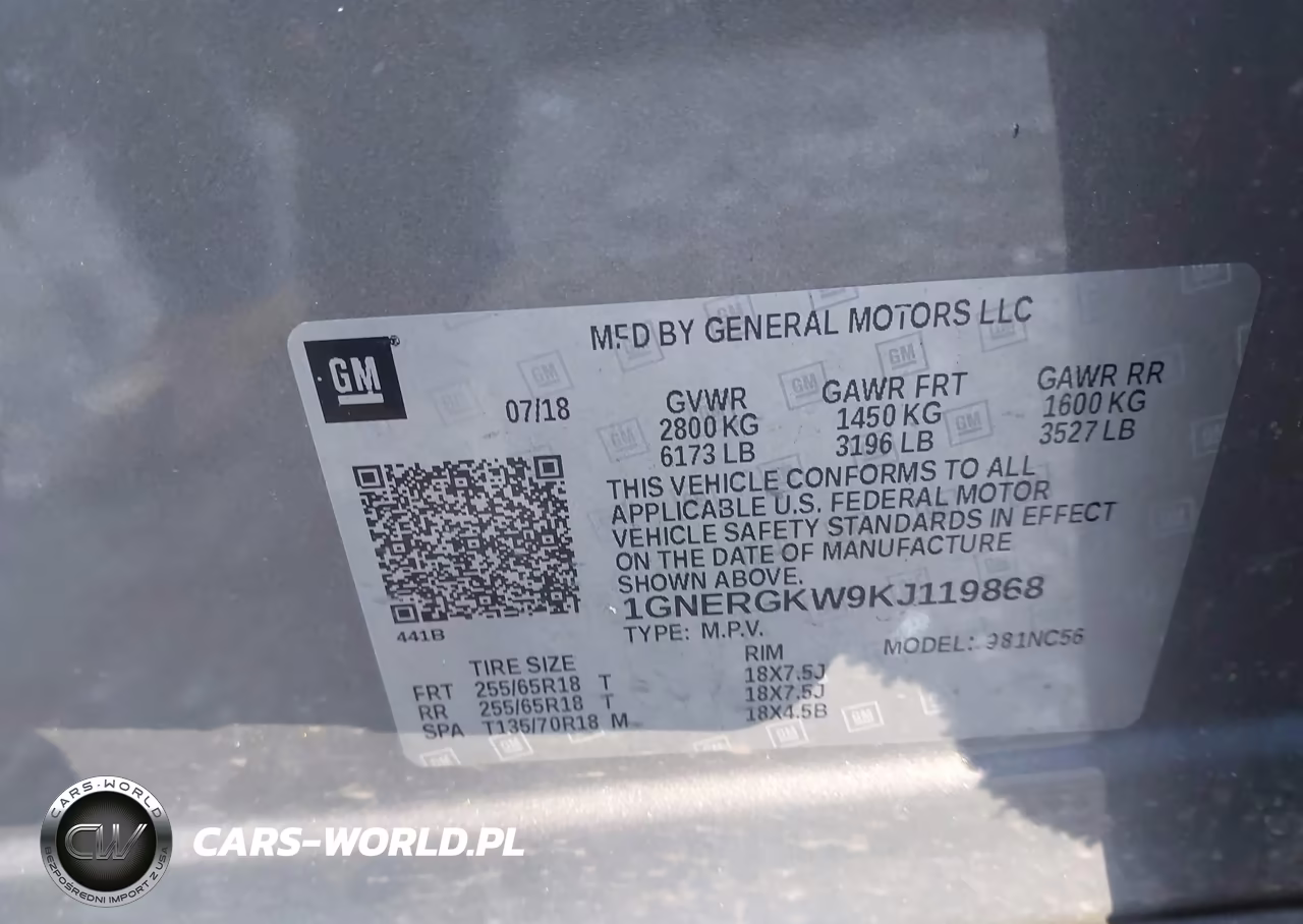 2019 Chevrolet Traverse 1Lt VIN:1GNERGKW9KJ119868 - 9